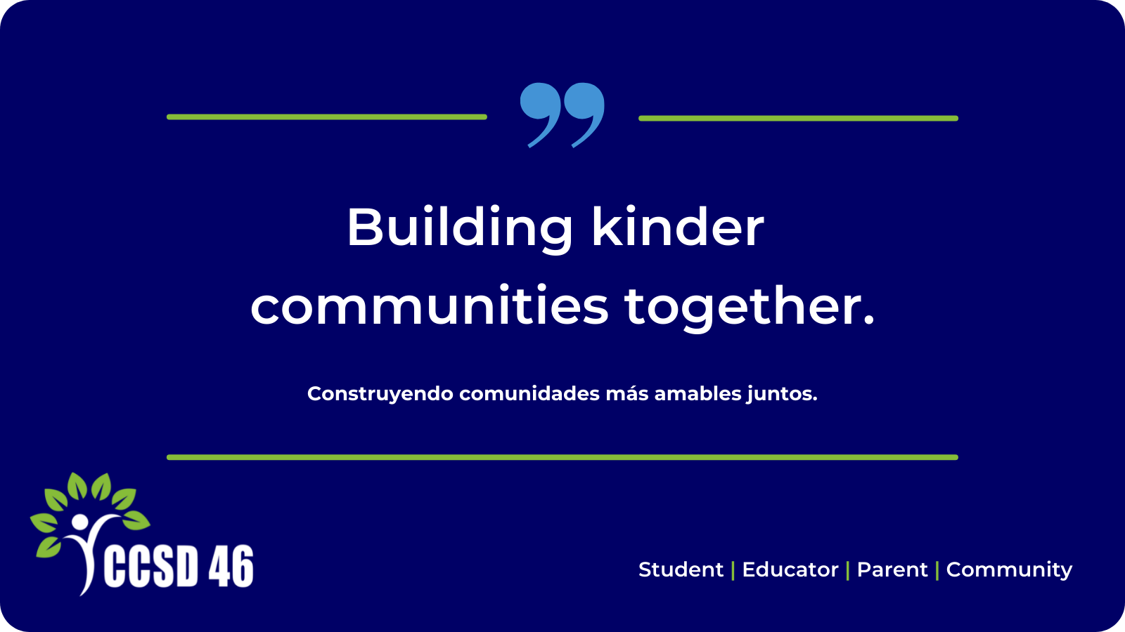Building kinder communities together - graphic element