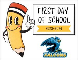 First Day of School Photo Prop Sign - Pencil