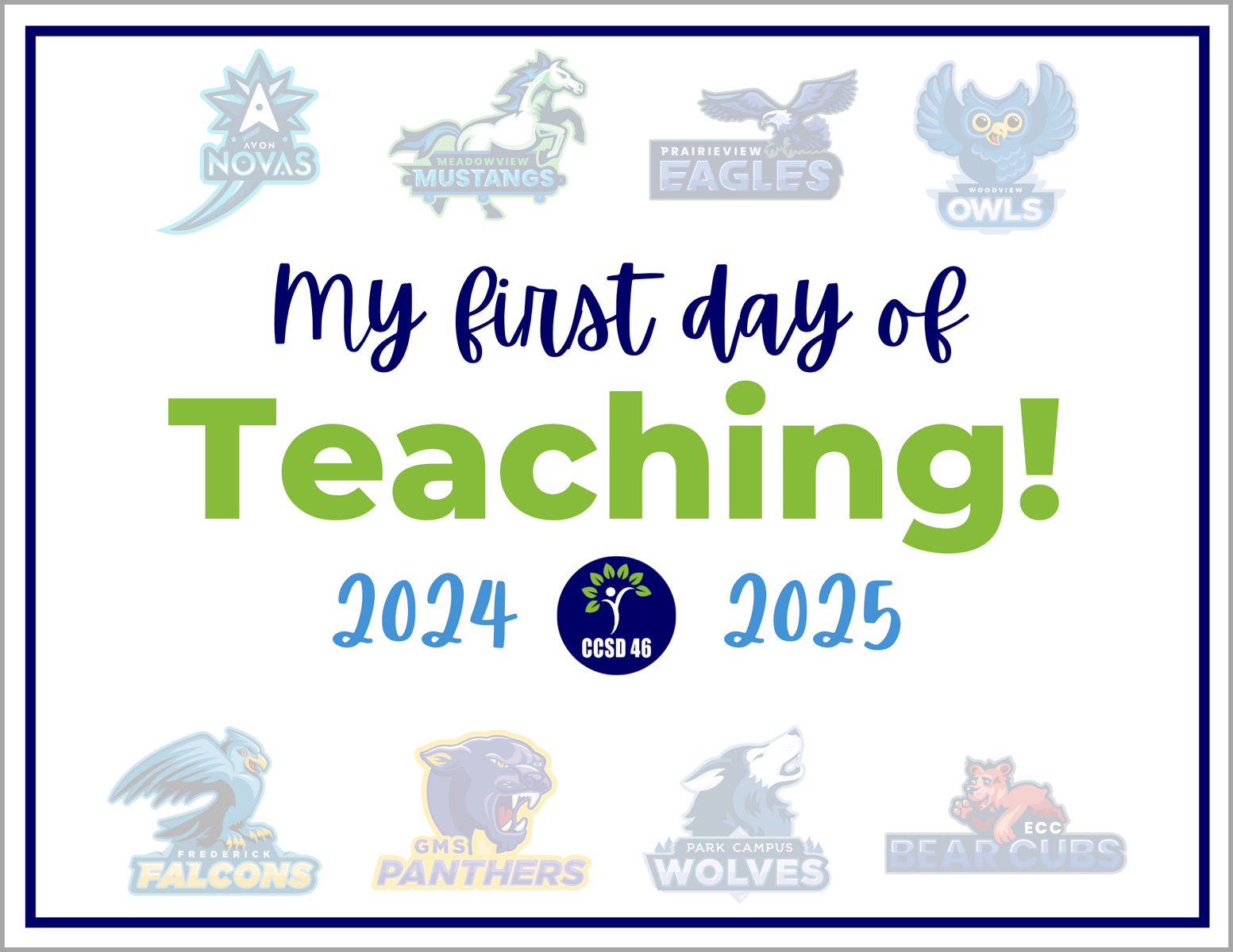 First Day of School Photo Prop Sign - Teacher