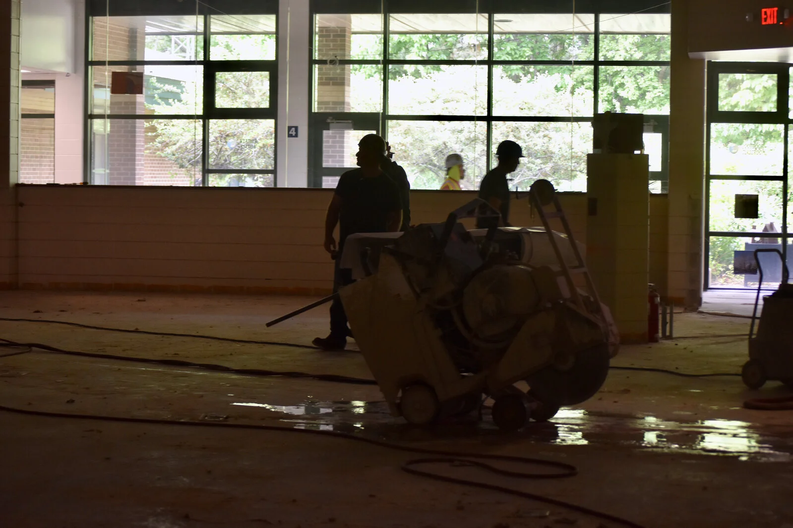 Construction work at Meadowview School Media Center