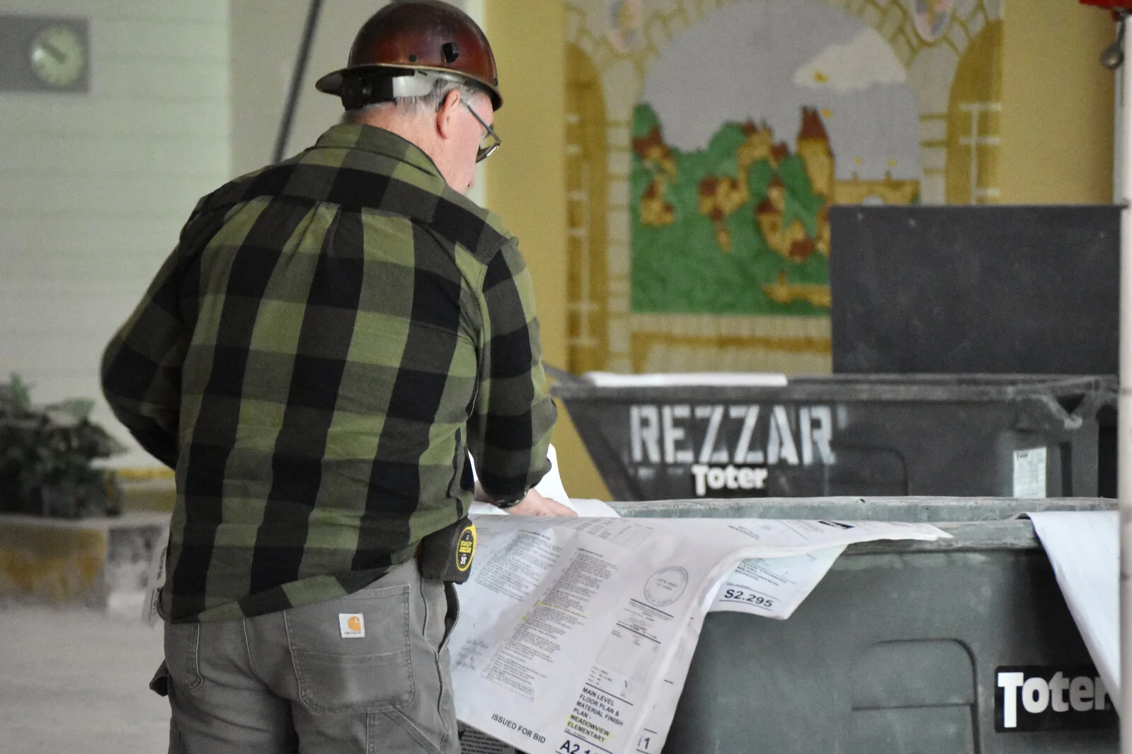 Construction work at Meadowview School Media Center