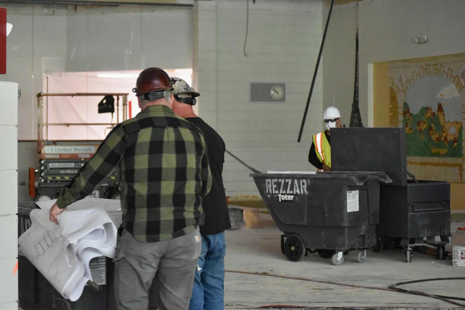 Construction work at Meadowview School Media Center