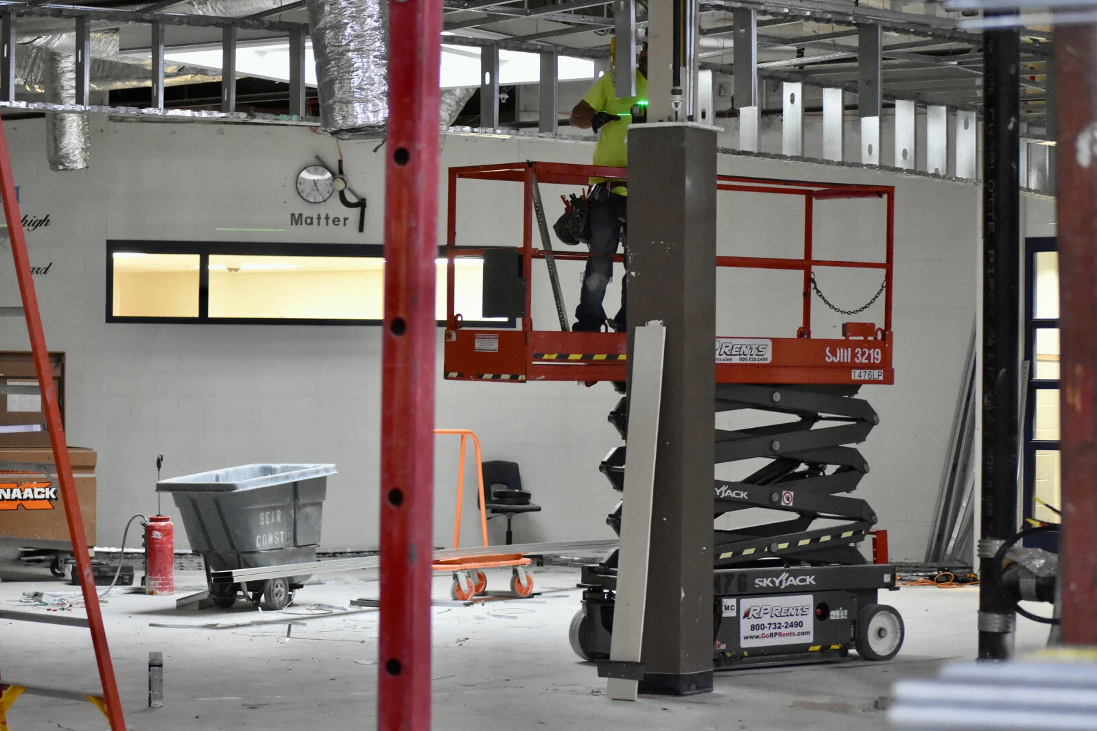Prairieview School Media Center construction June 2026