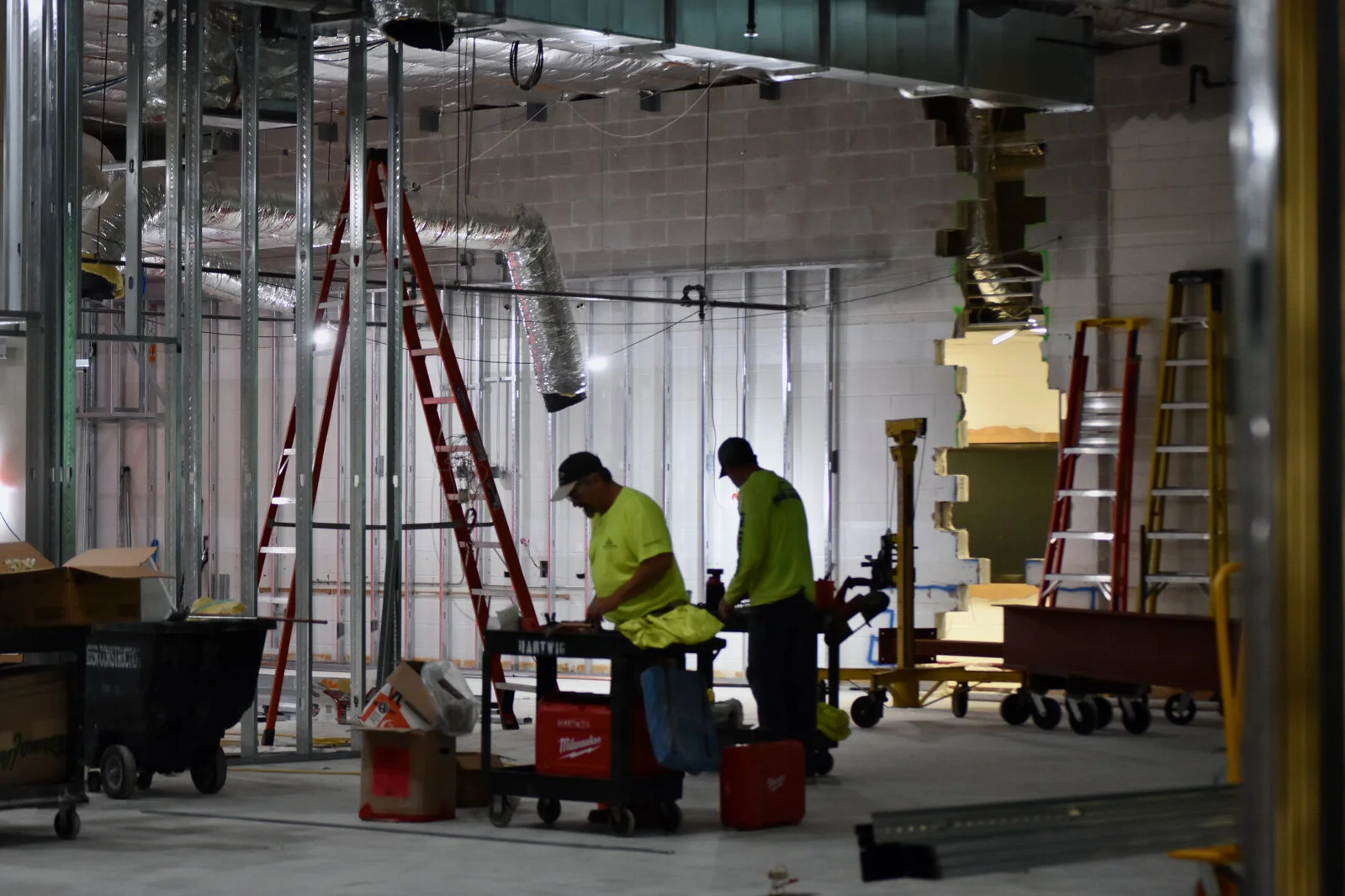 Meadowview School Media Center construction June 2026