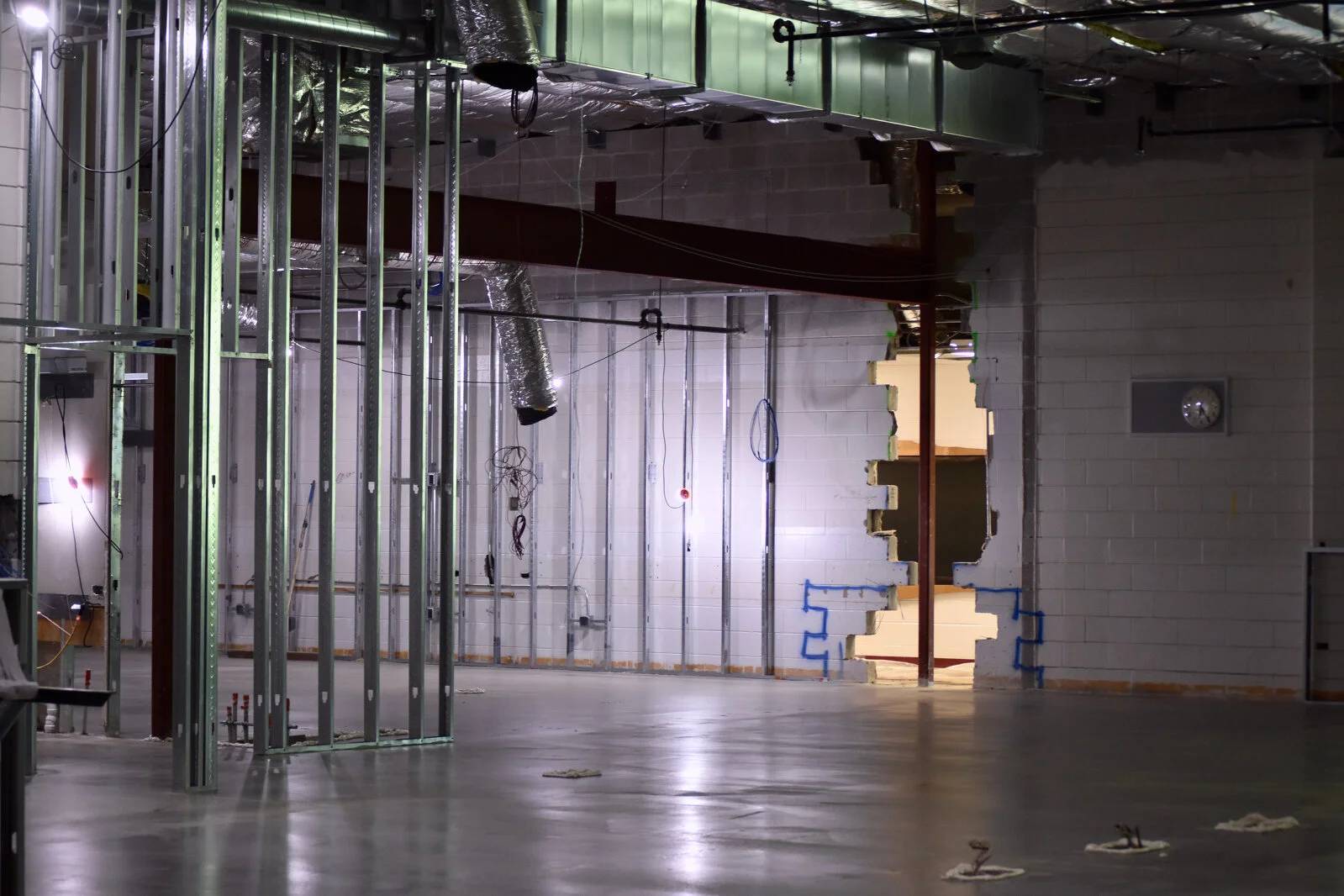 Meadowview School Media Center construction June 2026