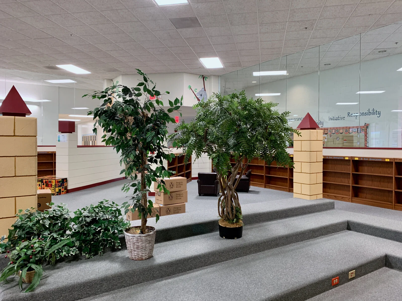 Meadowview School Library/Media Center reading area