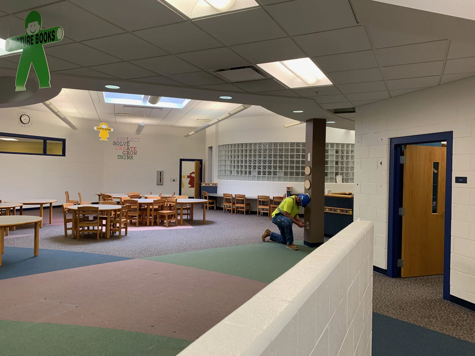 Prairieview School Media Center Construction during May 2026
