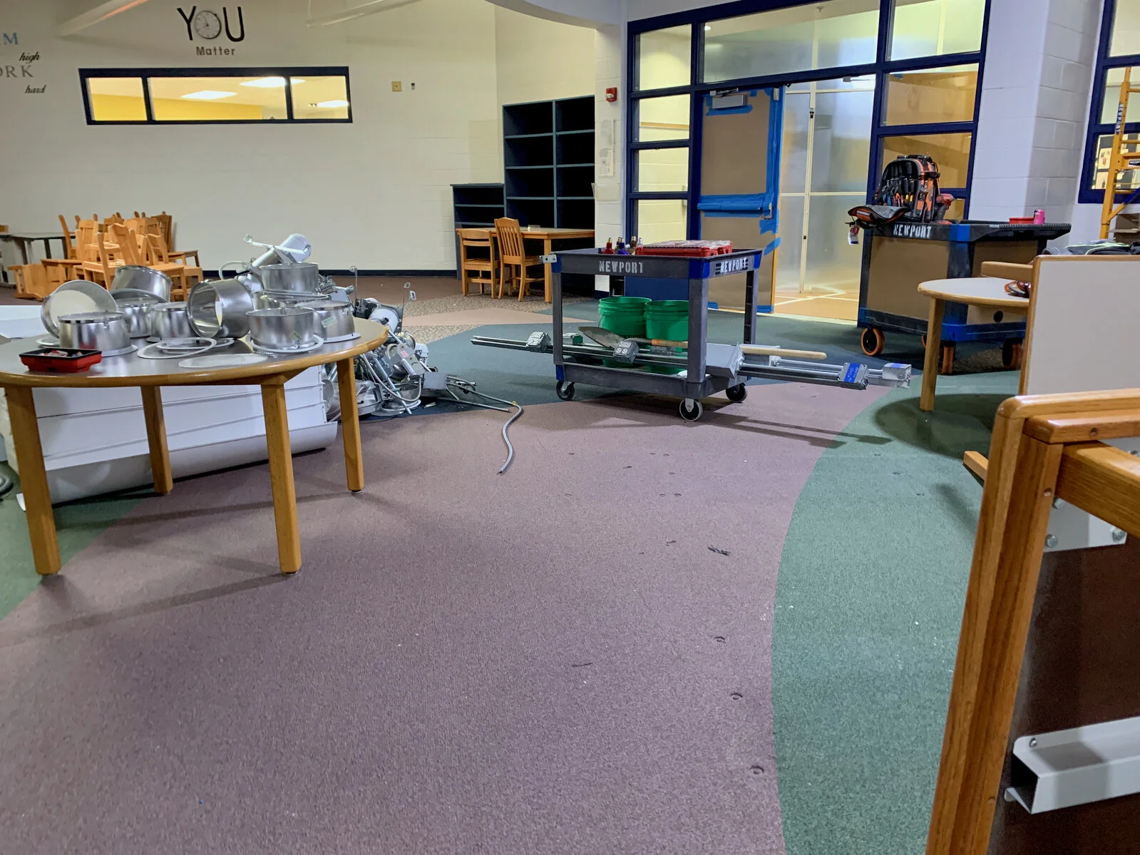 Prairieview School Media Center Construction during May 2026