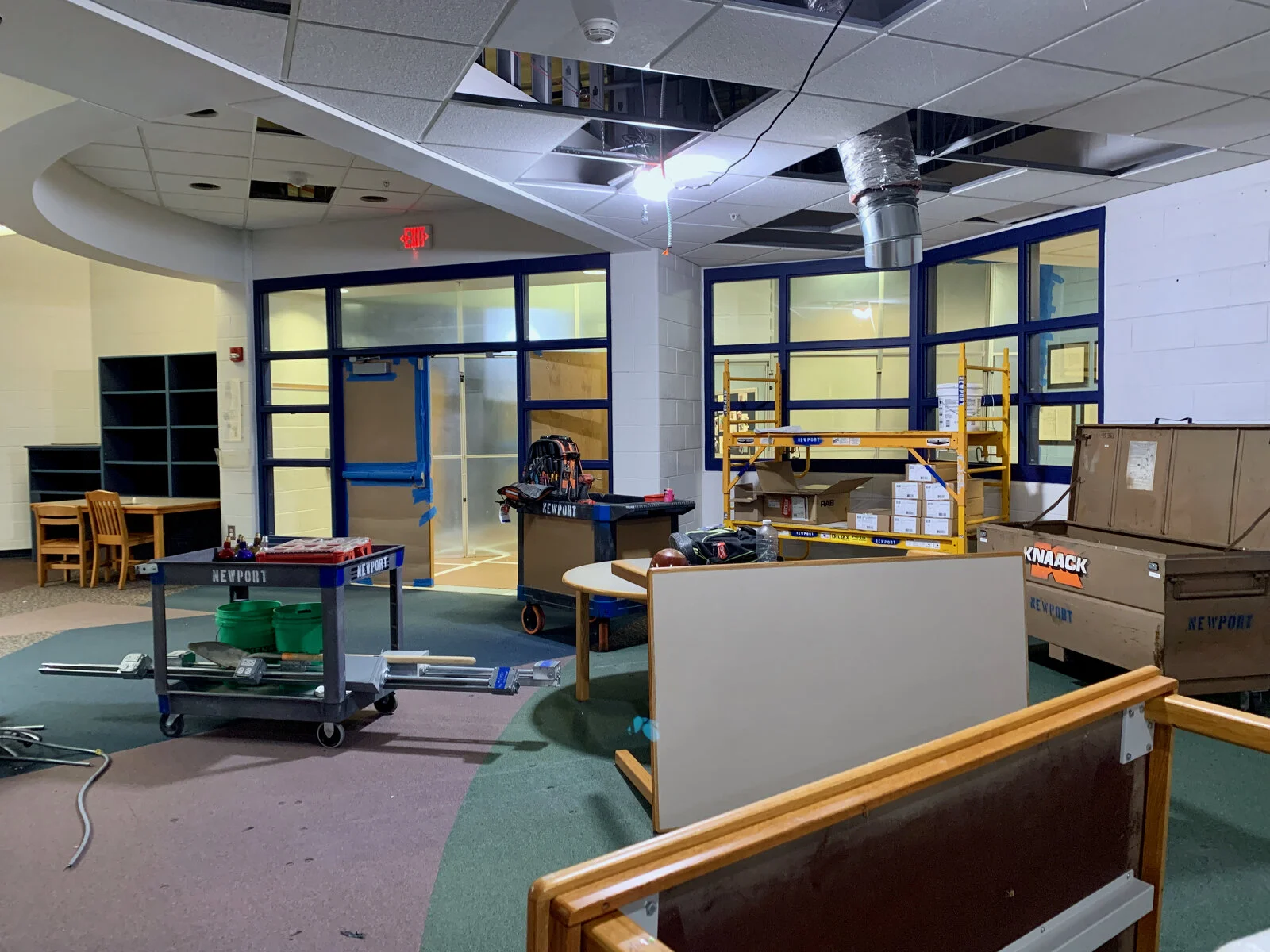 Prairieview School Media Center Construction during May 2026