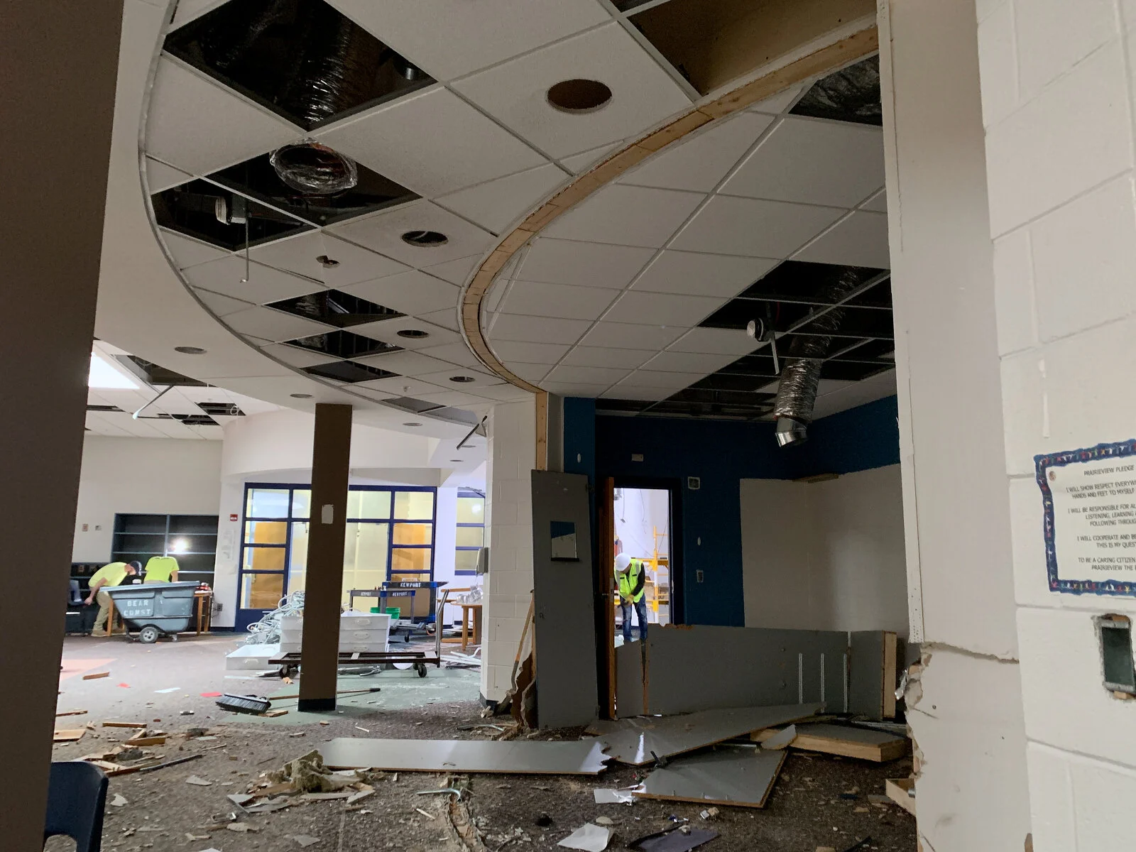 Prairieview School Media Center Demolition June 2026