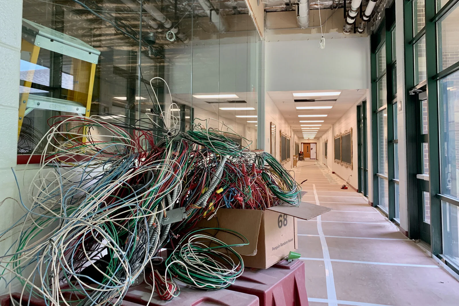 Construction work at Meadowview School Media Center