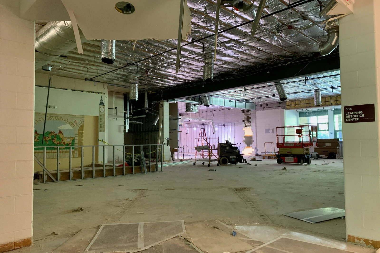 Meadowview School Media Center construction June 2026