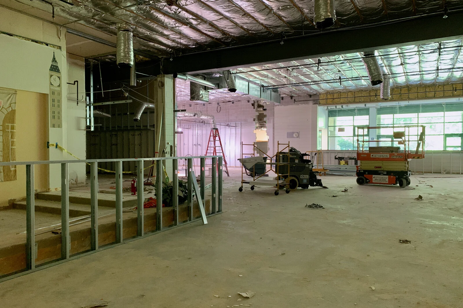 Meadowview School Media Center construction June 2026