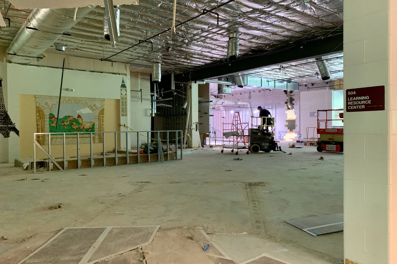 Meadowview School Media Center construction June 2026