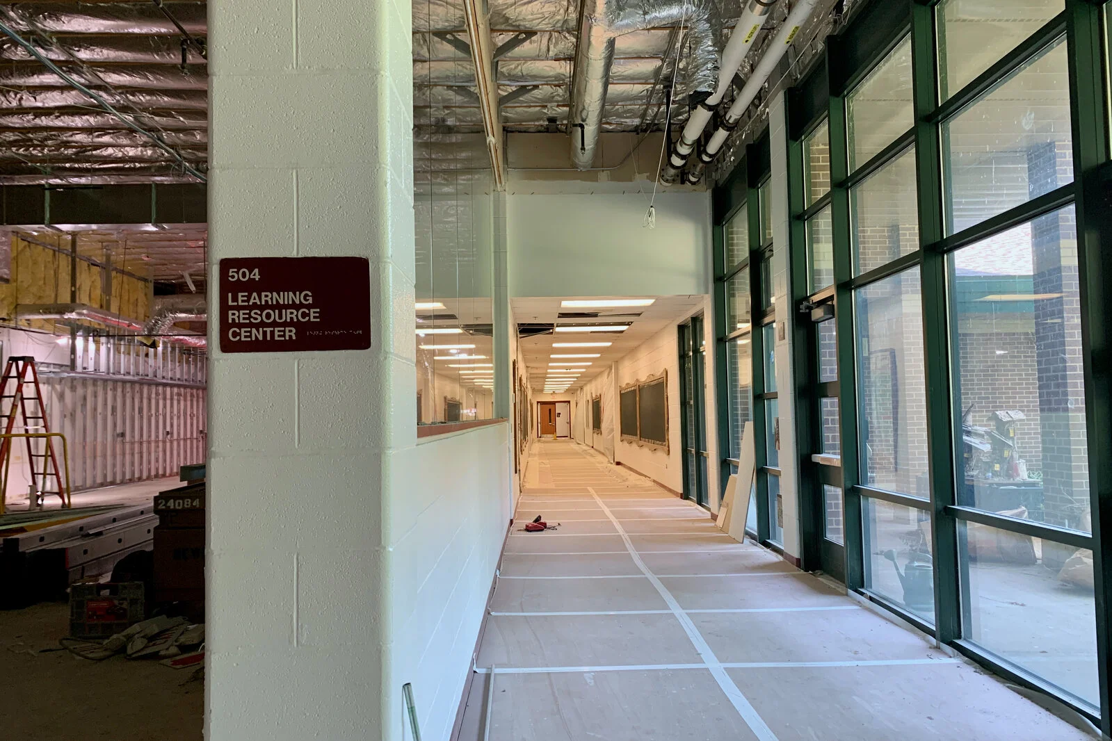 Meadowview School Media Center construction June 2026