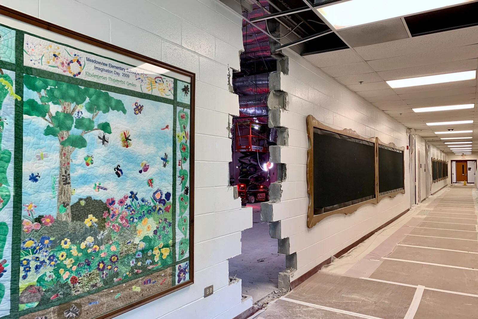 Meadowview School Media Center construction June 2026