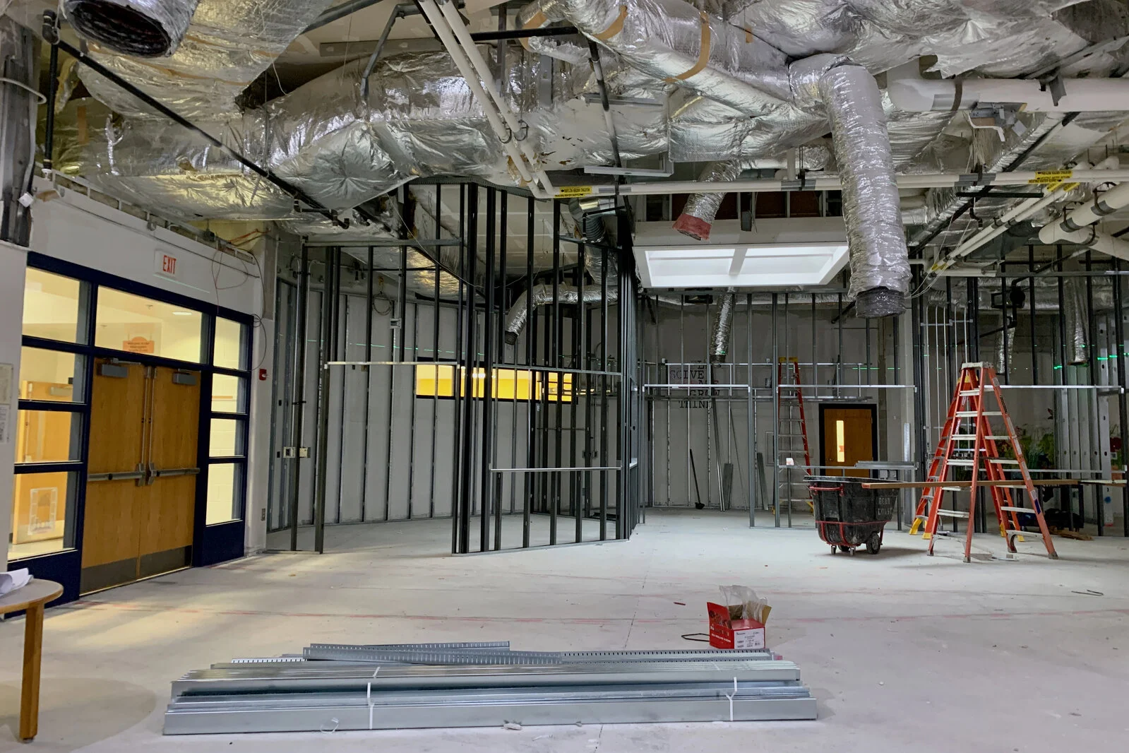 Prairieview School Media Center construction June 2026