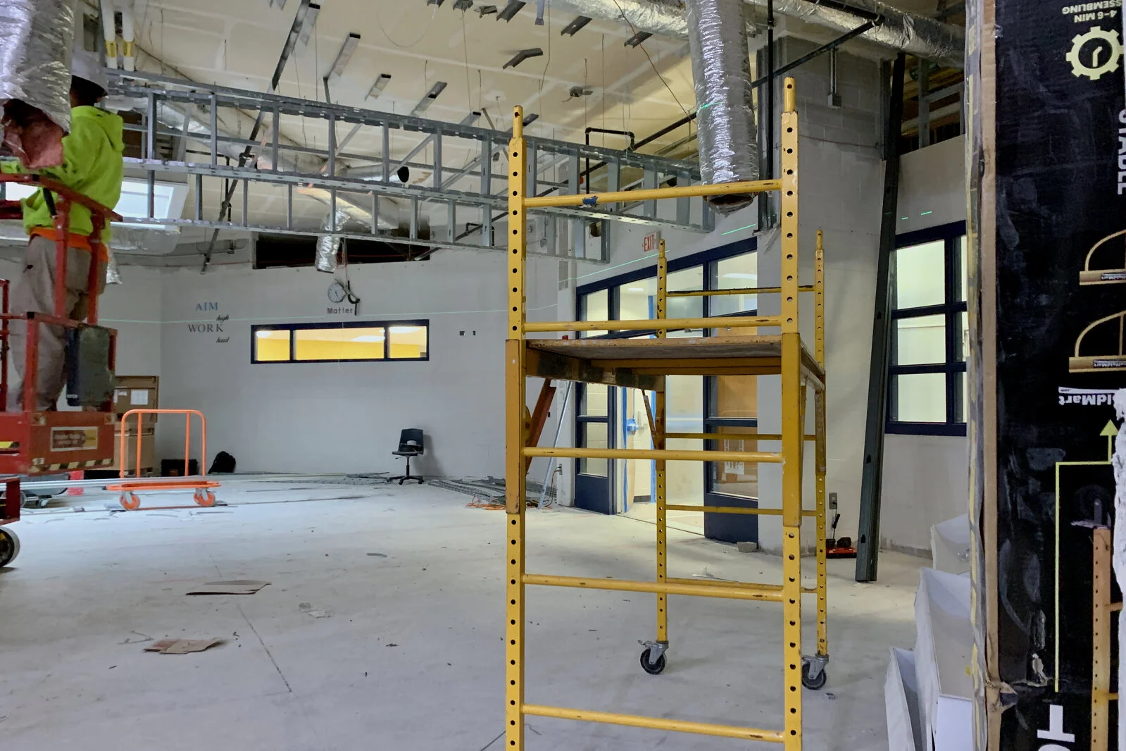 Prairieview School Media Center construction June 2026