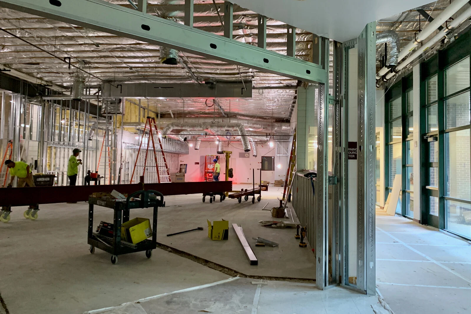 Meadowview School Media Center construction June 2026