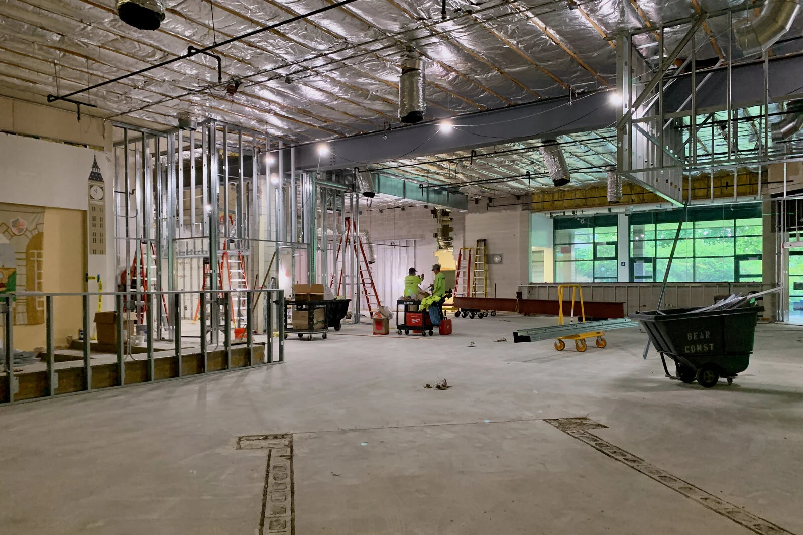 Meadowview School Media Center construction June 2026