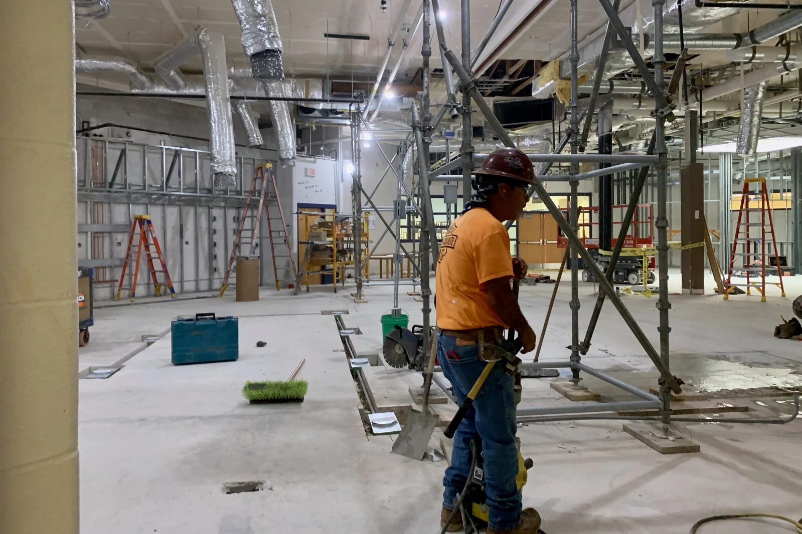 Prairieview School Media Center construction June 2026