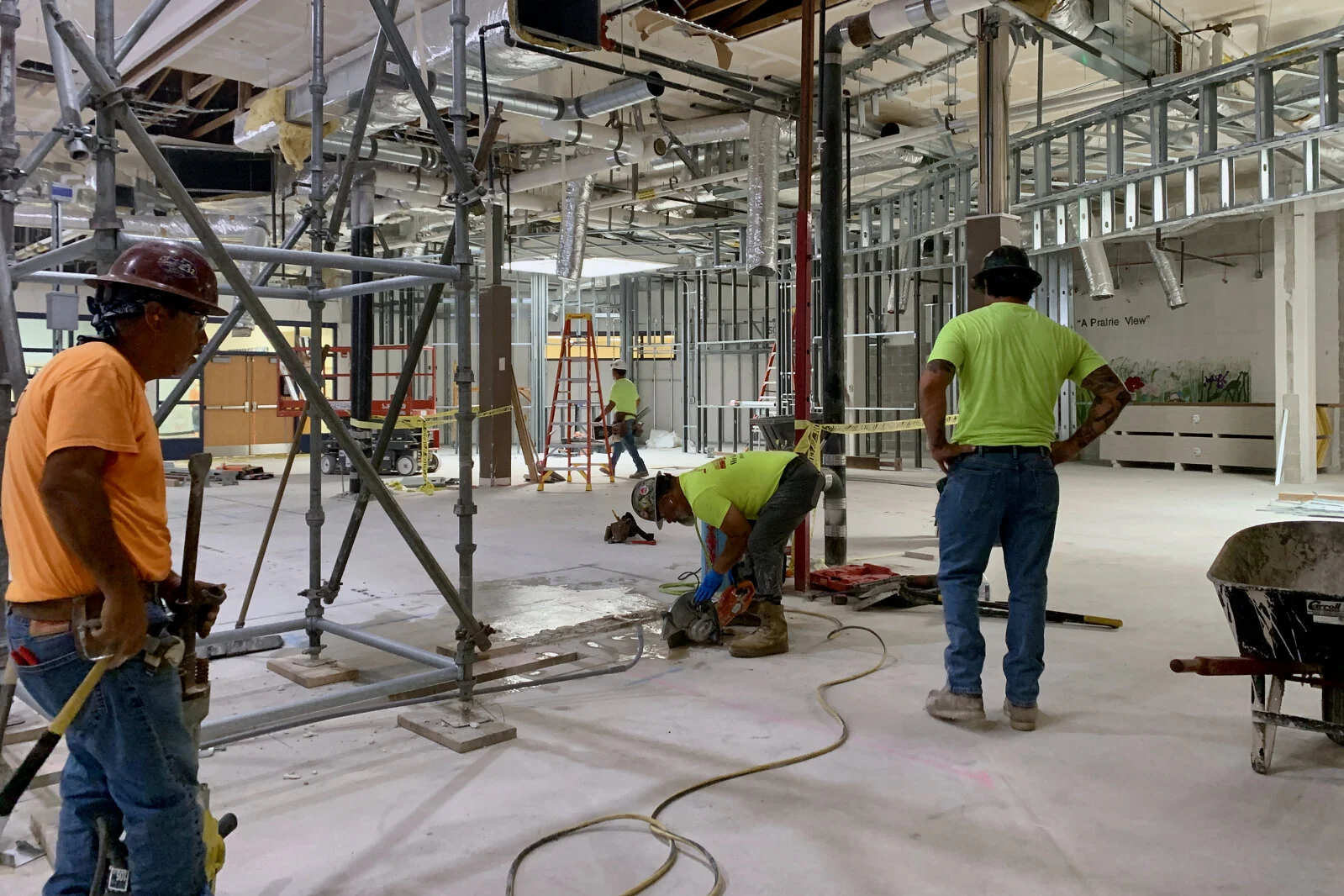Prairieview School Media Center construction June 2026