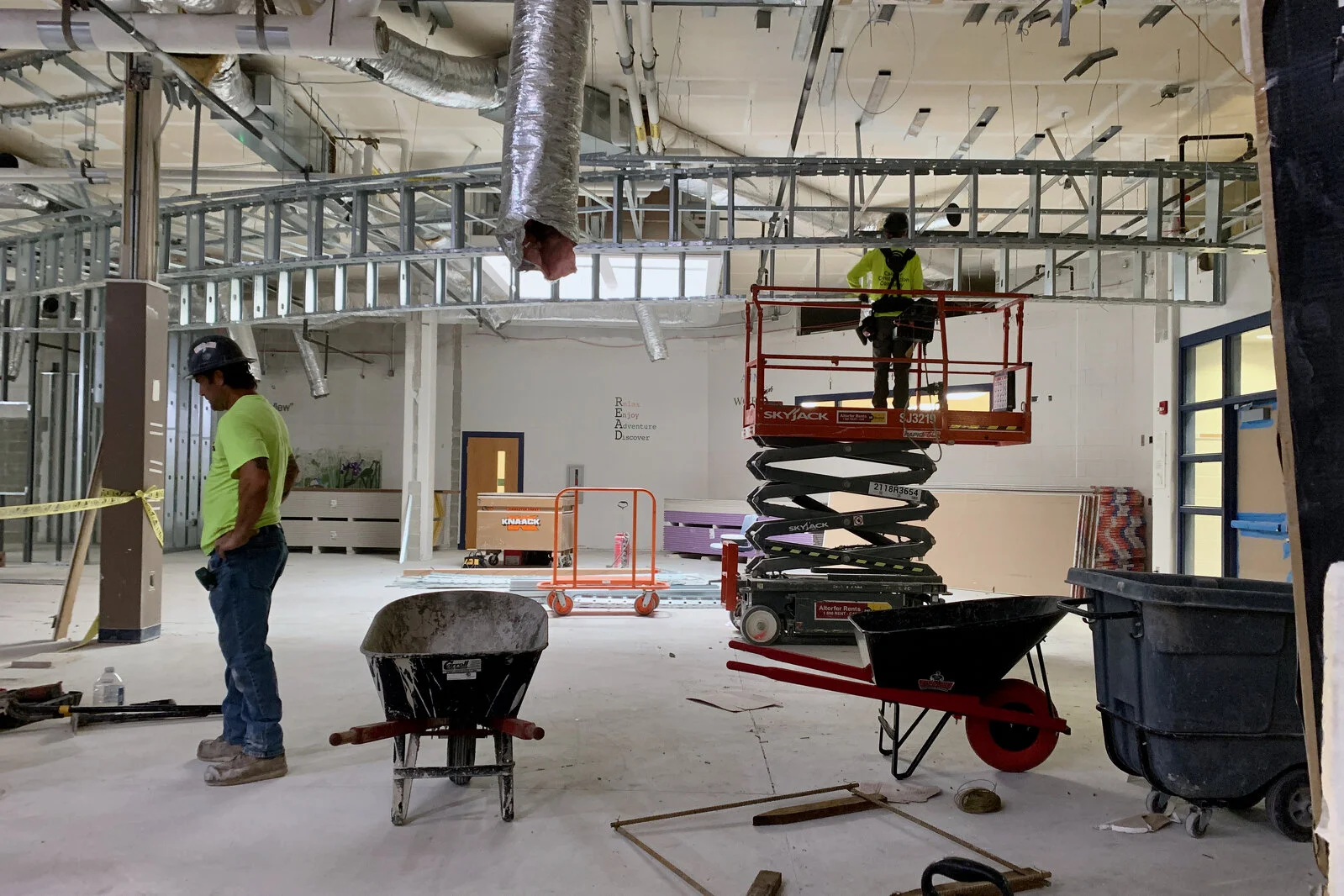 Prairieview School Media Center construction June 2026