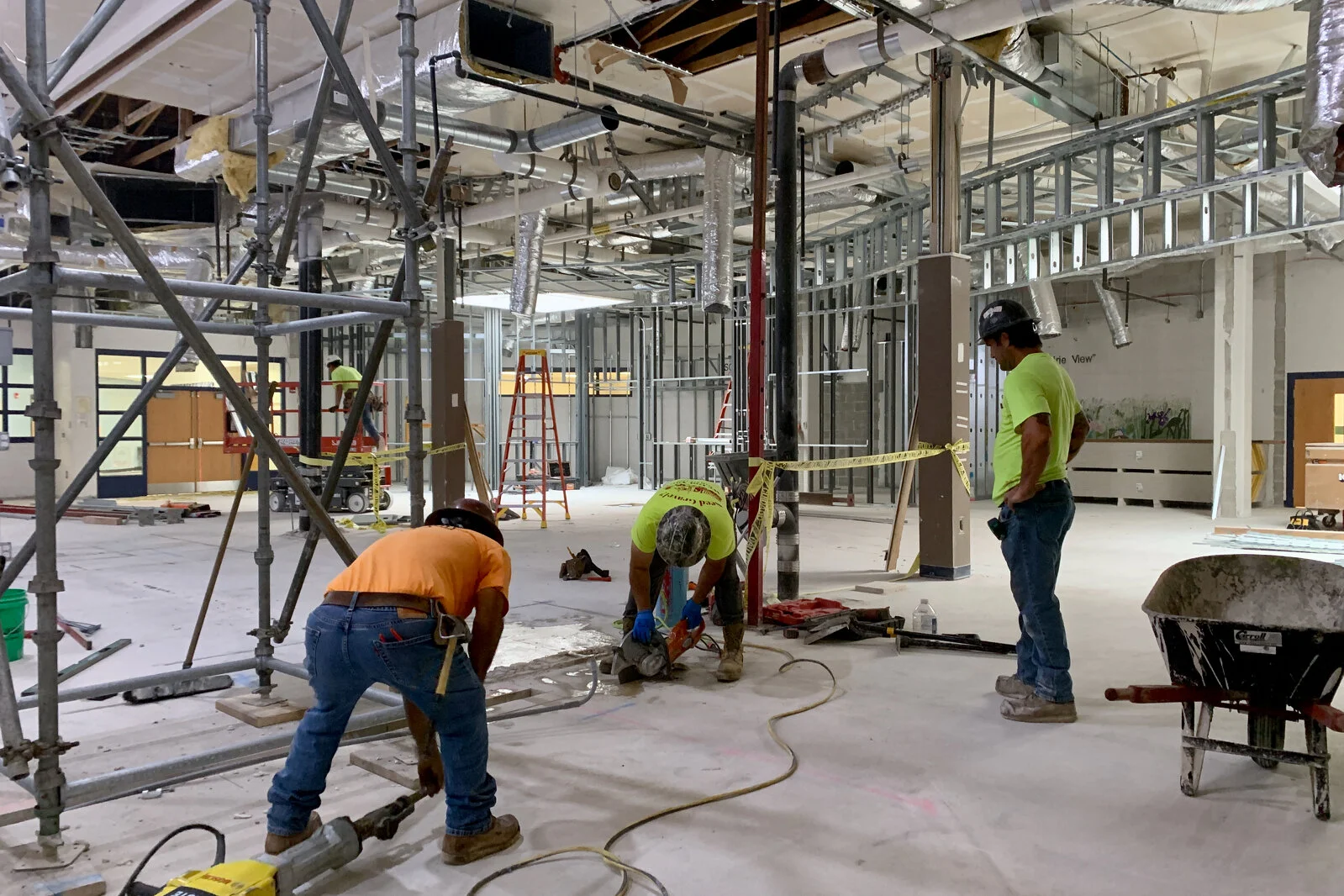 Prairieview School Media Center construction June 2026