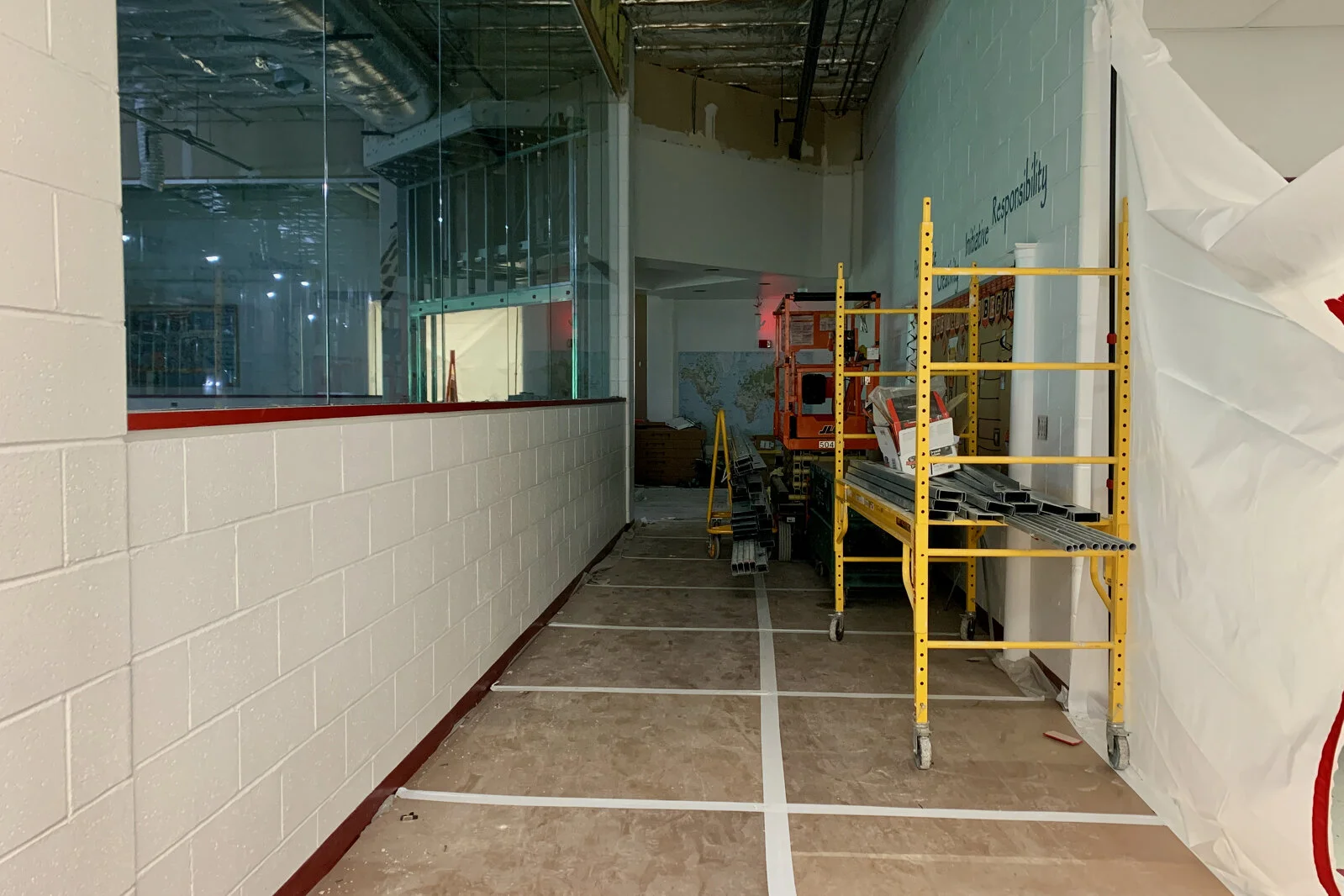 Meadowview School Media Center construction June 2026