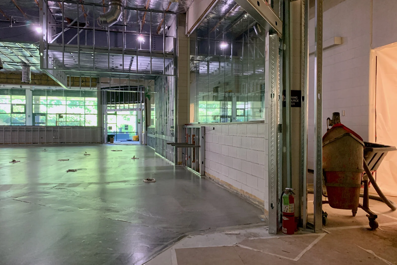 Meadowview School Media Center construction June 2026