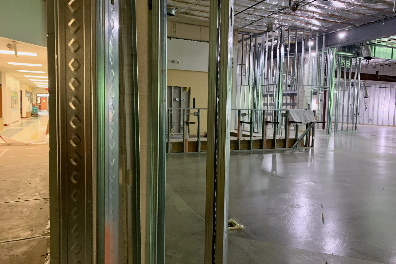 Meadowview School Media Center construction June 2026