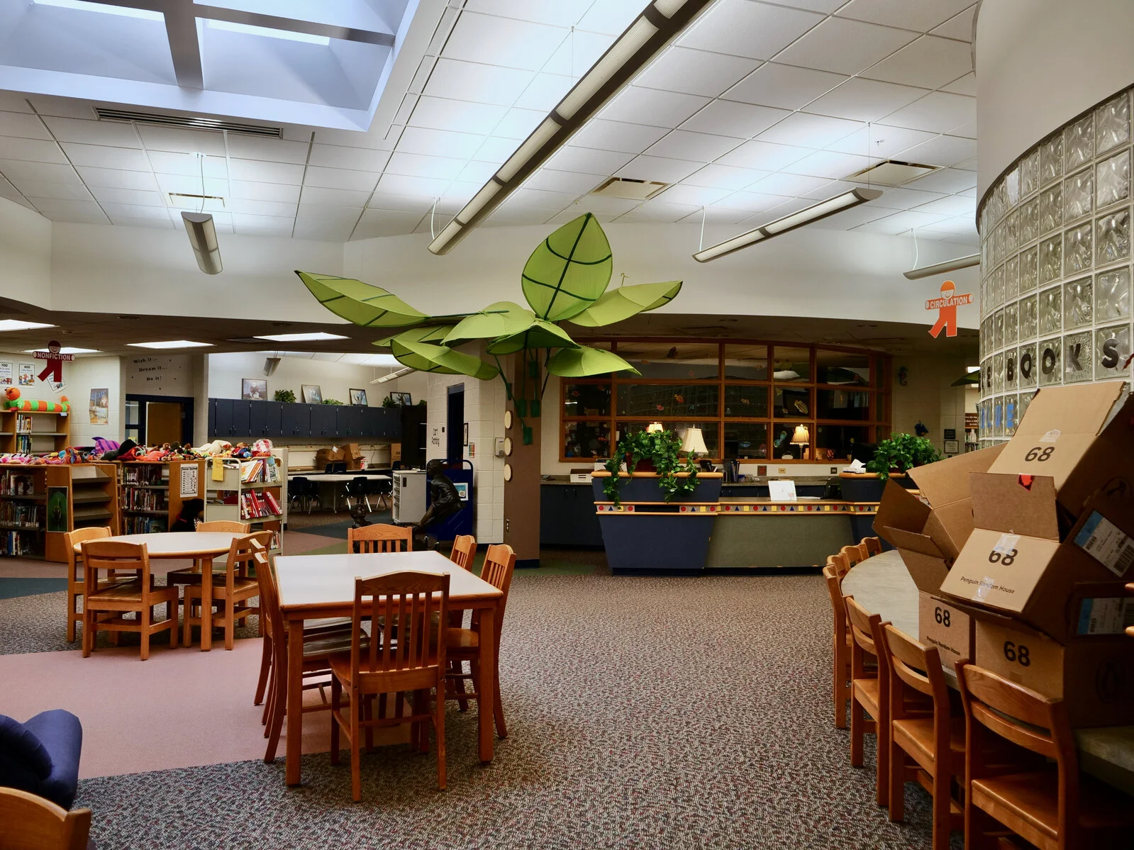 Prairieview School Media Center prior to demolition