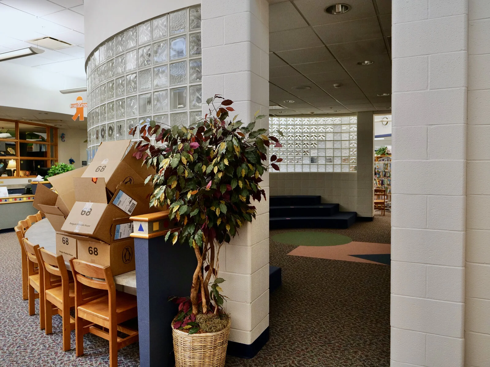 Prairieview School Media Center prior to demolition
