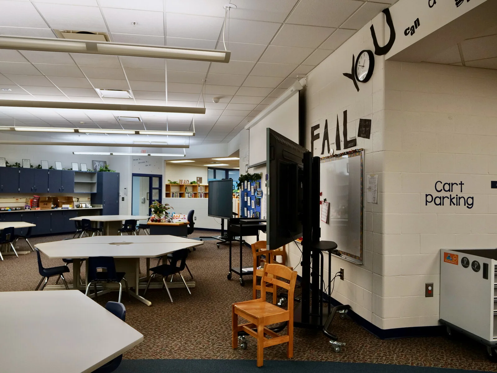 Prairieview School Media Center prior to demolition
