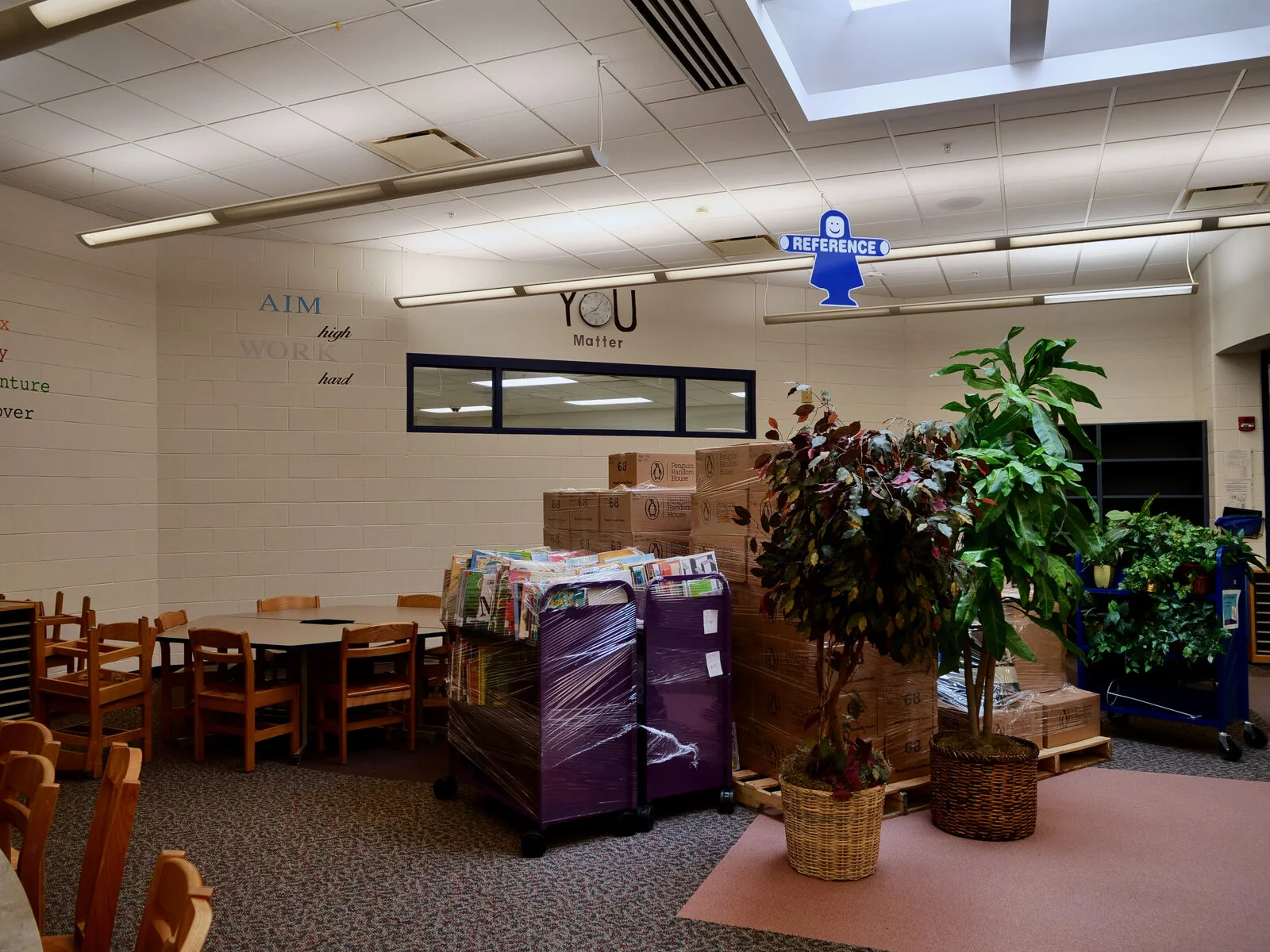 Prairieview School Media Center prior to demolition