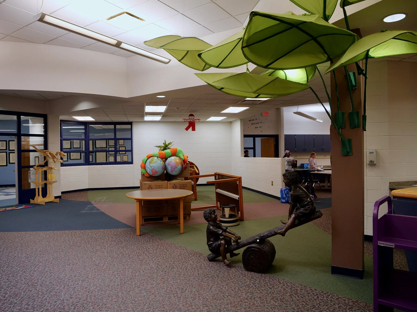 Prairieview School Media Center prior to demolition