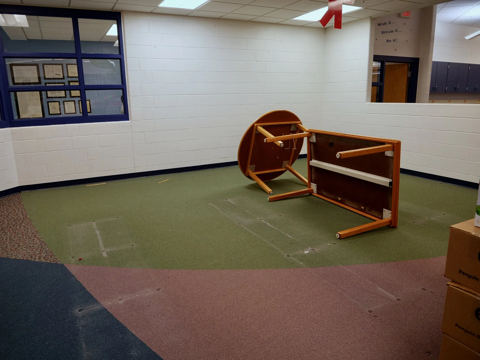 Prairieview School Media Center prior to demolition