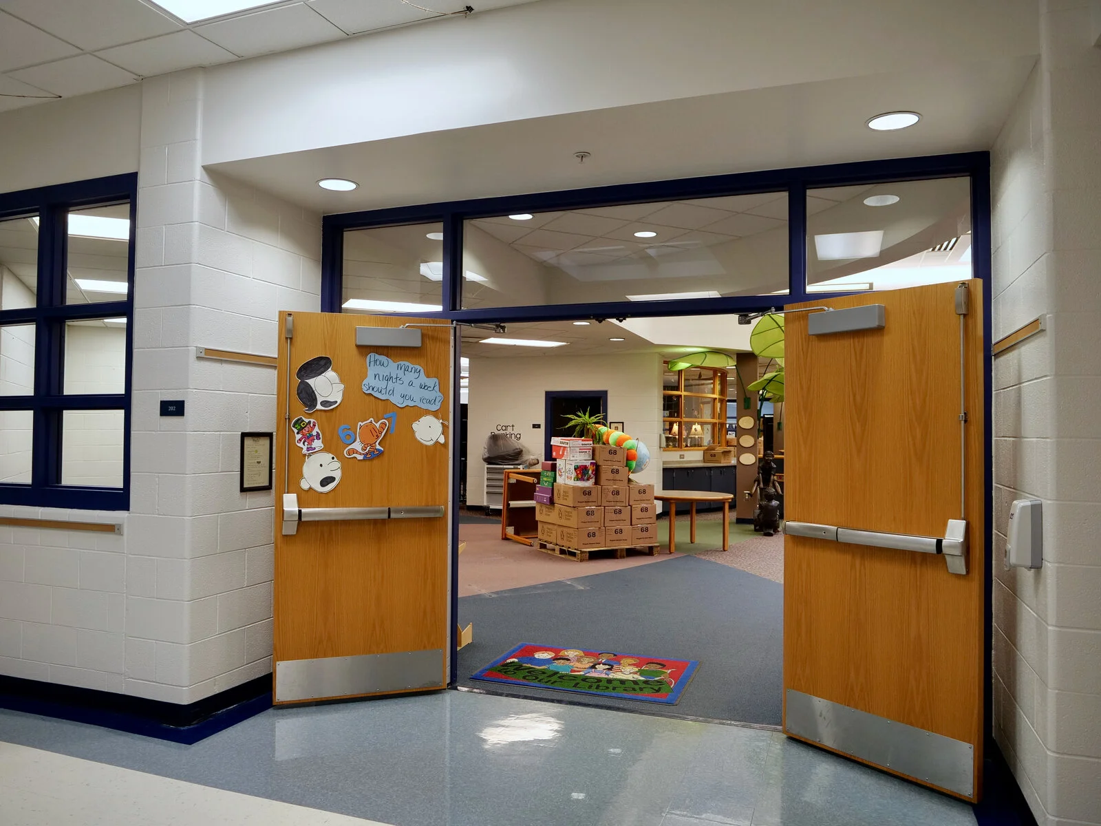 Prairieview School Media Center prior to demolition