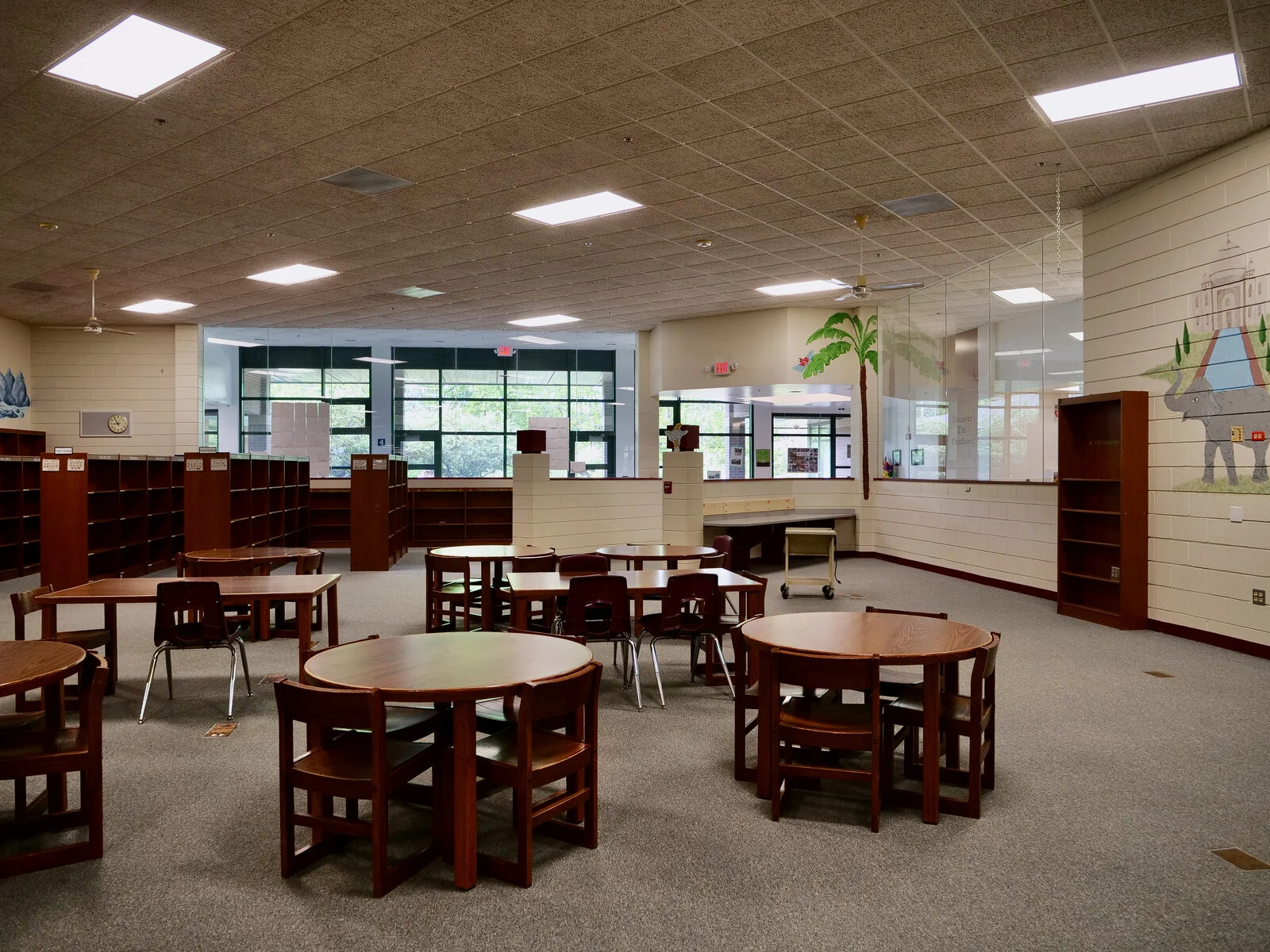 Meadowview School Library/Media Center Seating area