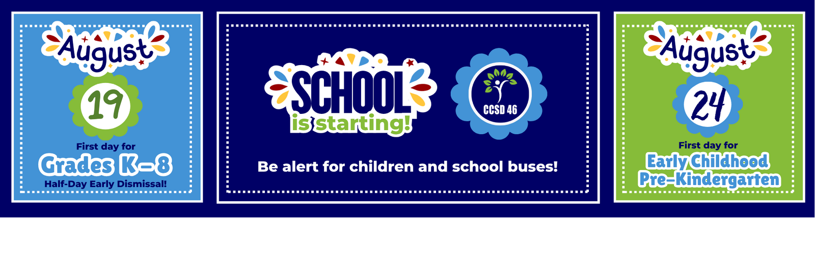 School is starting graphic