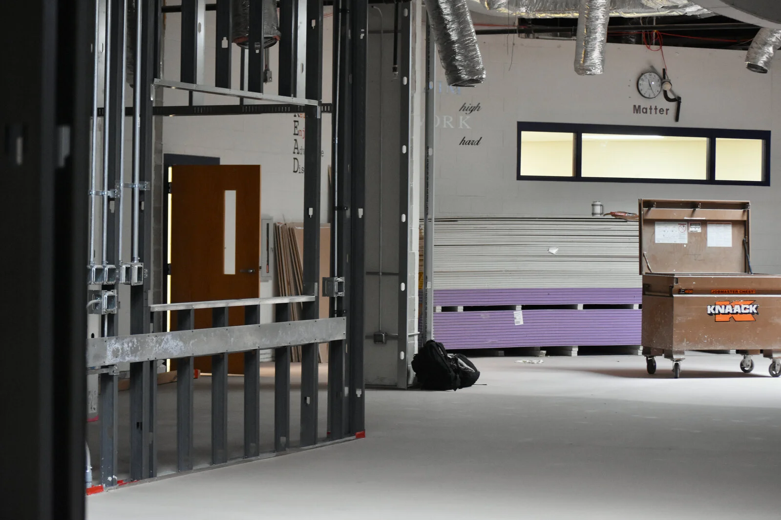 Prairieview School Media Center construction June 2026
