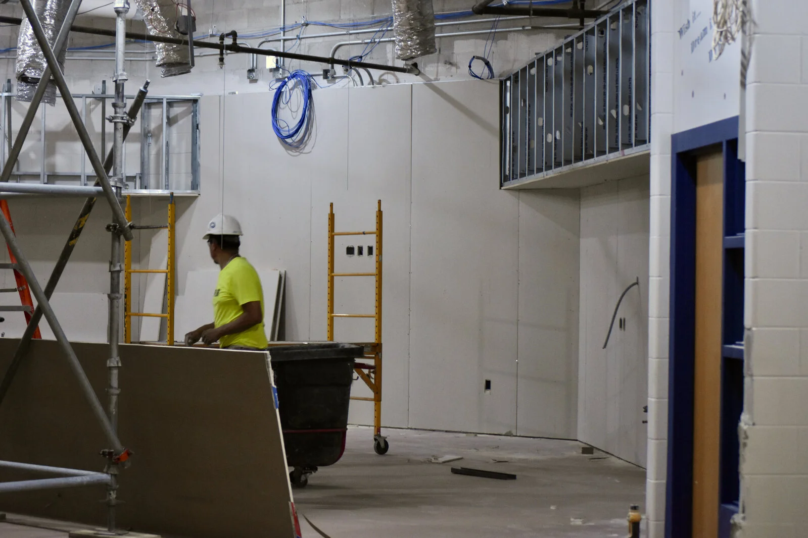 Prairieview School Media Center construction June 2026