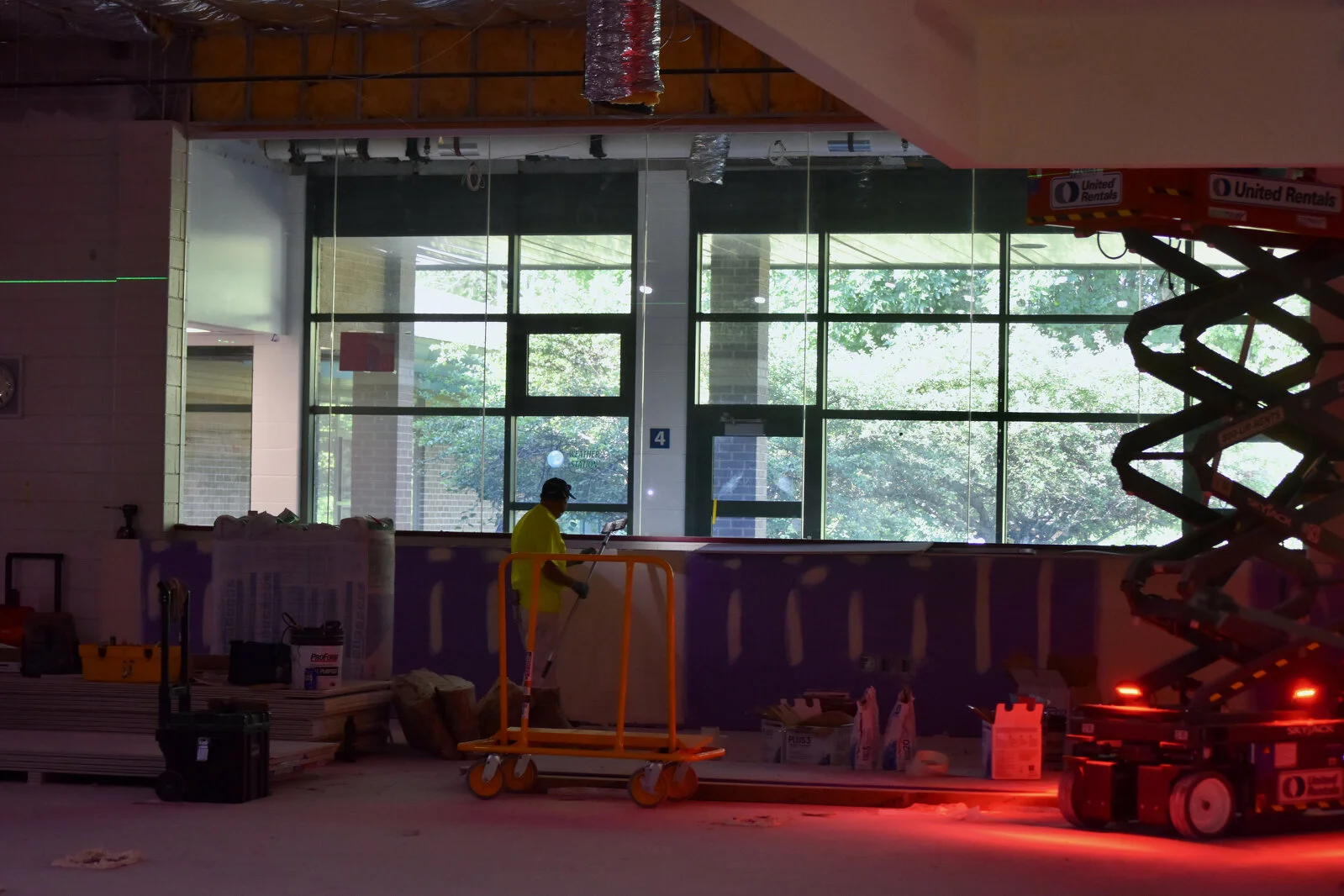 Meadowview School Media Center construction July 2026