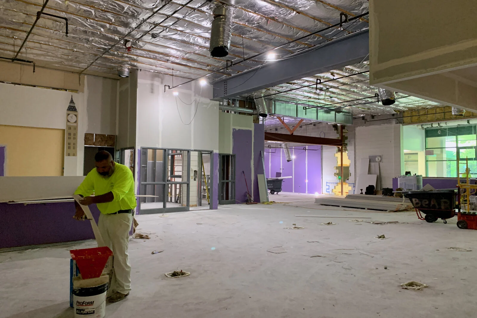 Meadowview School Media Center construction June 2026