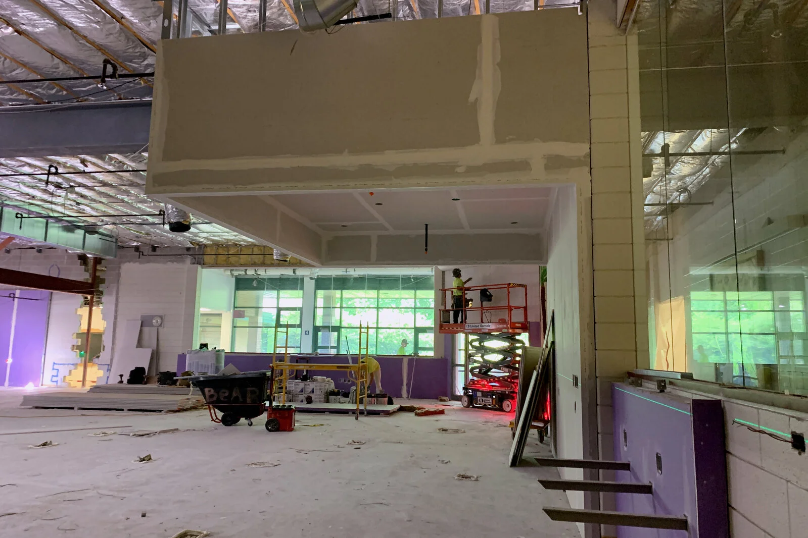 Meadowview School Media Center construction June 2026
