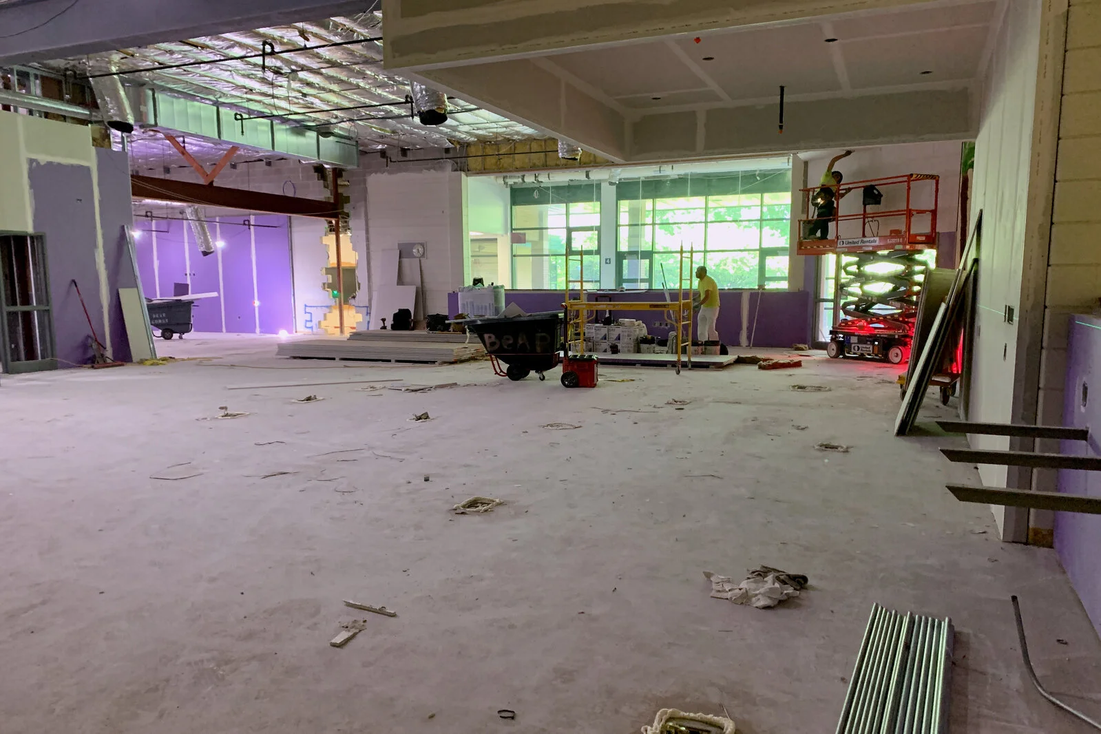Meadowview School Media Center construction June 2026