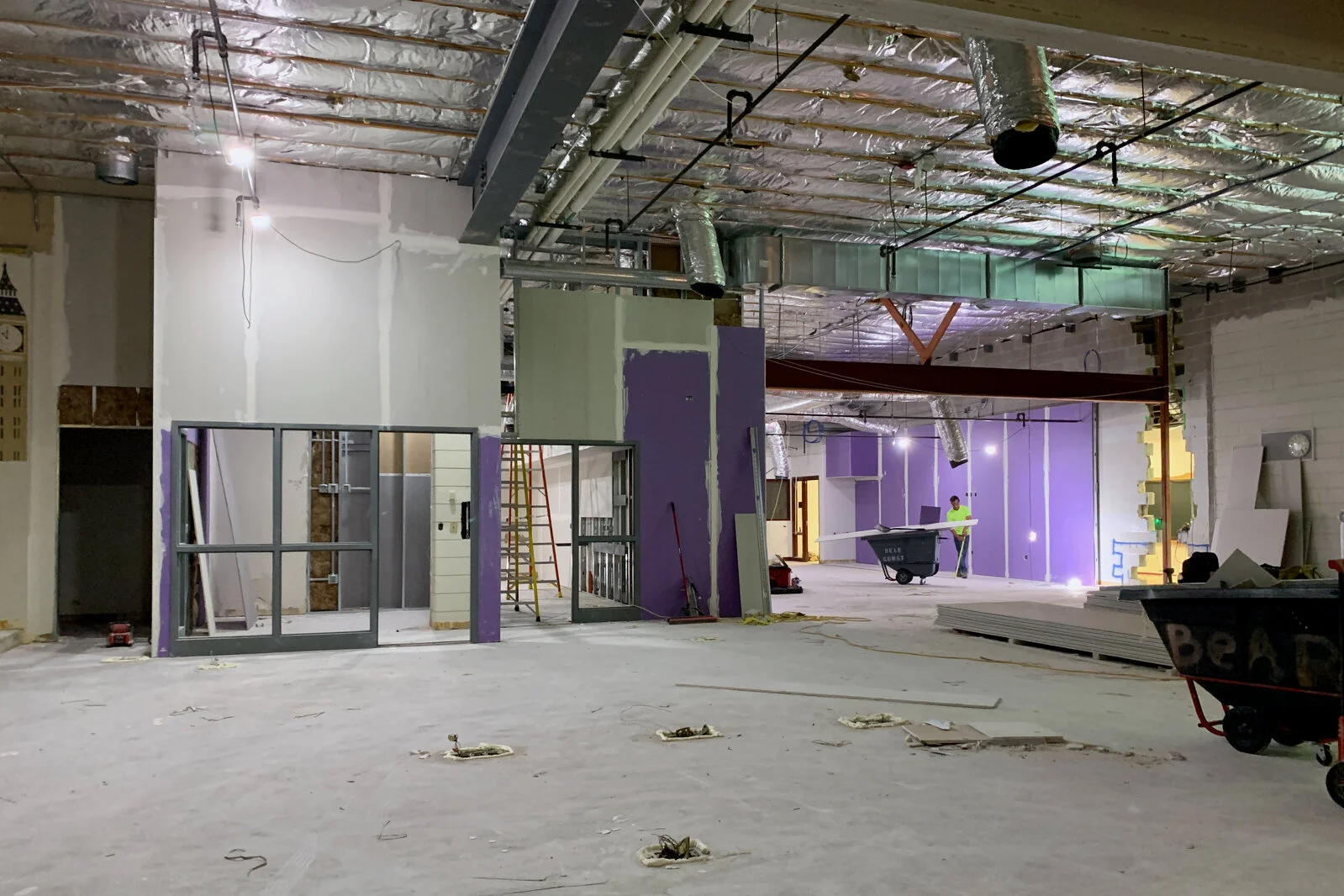 Meadowview School Media Center construction June 2026