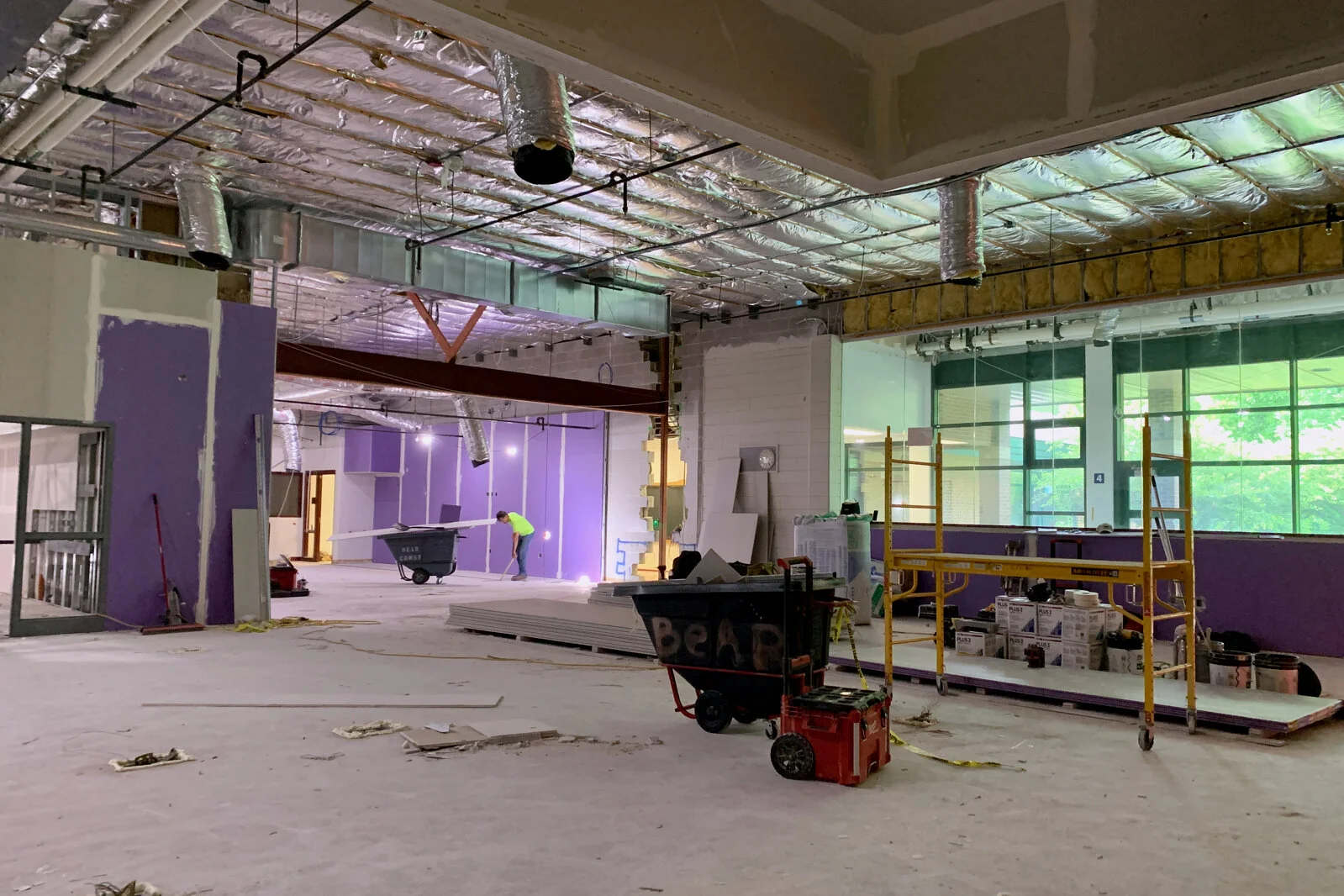 Meadowview School Media Center construction June 2026