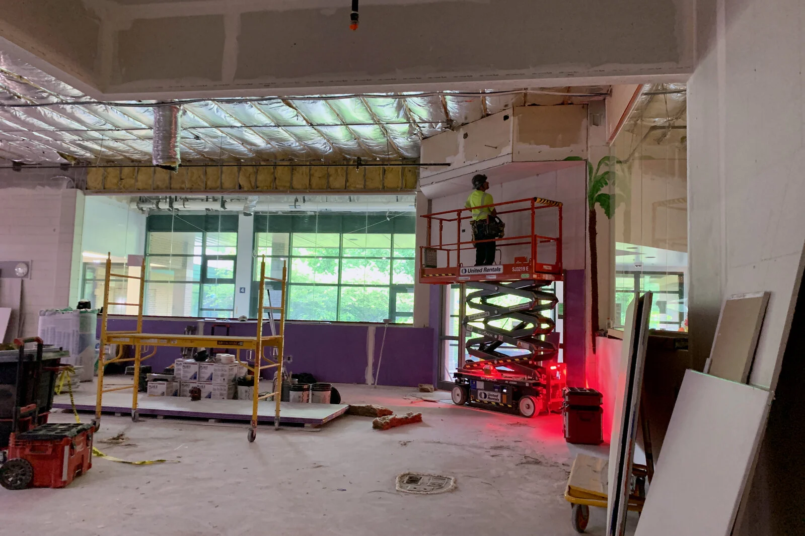 Meadowview School Media Center construction June 2026