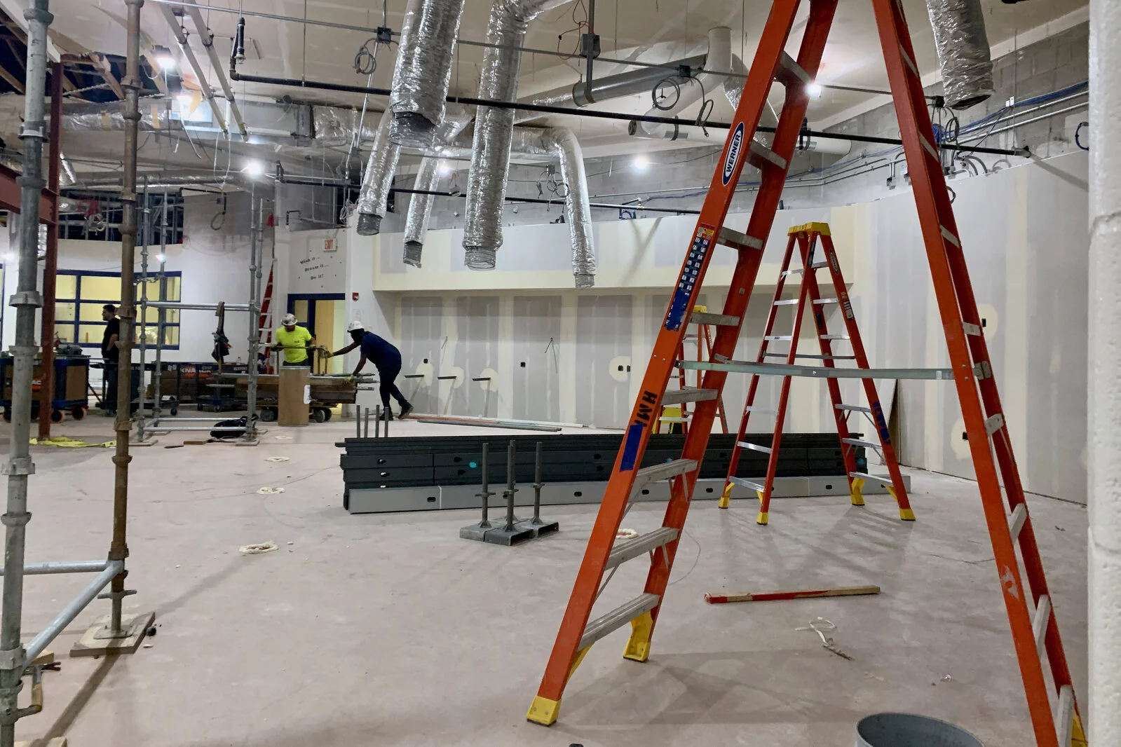 Prairieview School Media Center construction July 2026